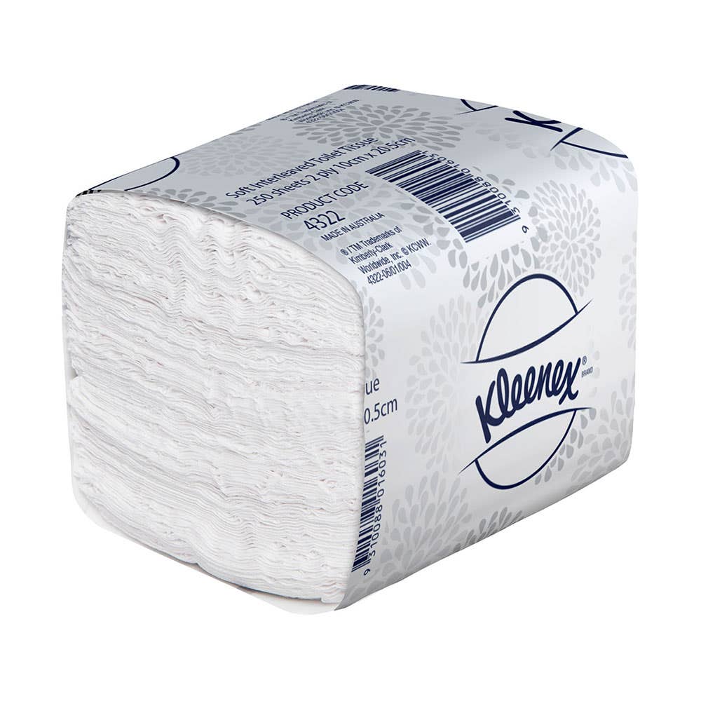 Kleenex Toilet Tissue 4322 Soft Interleaved 250 Sheets Ctn36 87001059 4322