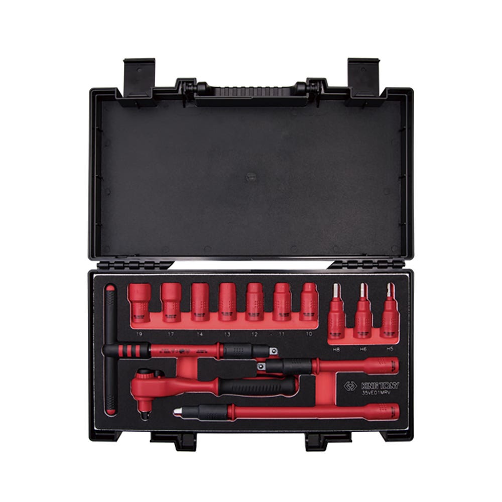 14 Piece 3/8'' Metric Insulated Socket Tool Kit King Tony 36024574 35VE01MRV
