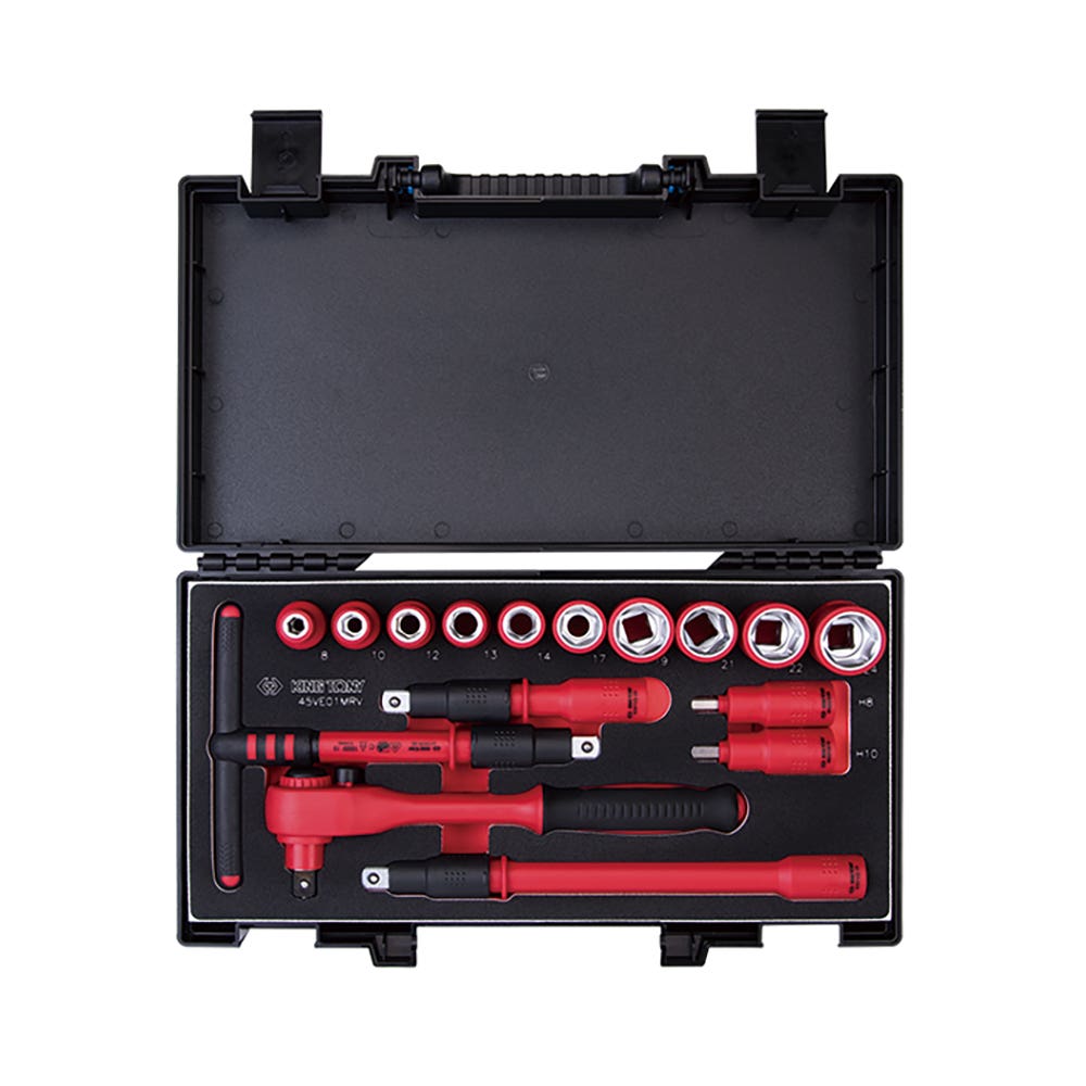 Socket Tool Kit Metric 1/2'' 16 Piece Insulated 1000v King Tony 36024569 45VE01MRV
