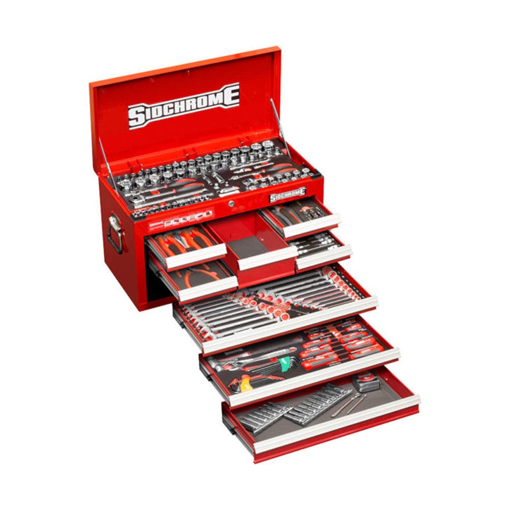 Tool Kit Metric + A/F 204 Piece Sidchrome SCMT10158 291061 SCMT10158