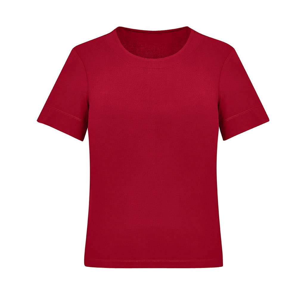 Womens Soft Jersey T-Top-Cherry-L 36016000 CS952LS-CHE-L