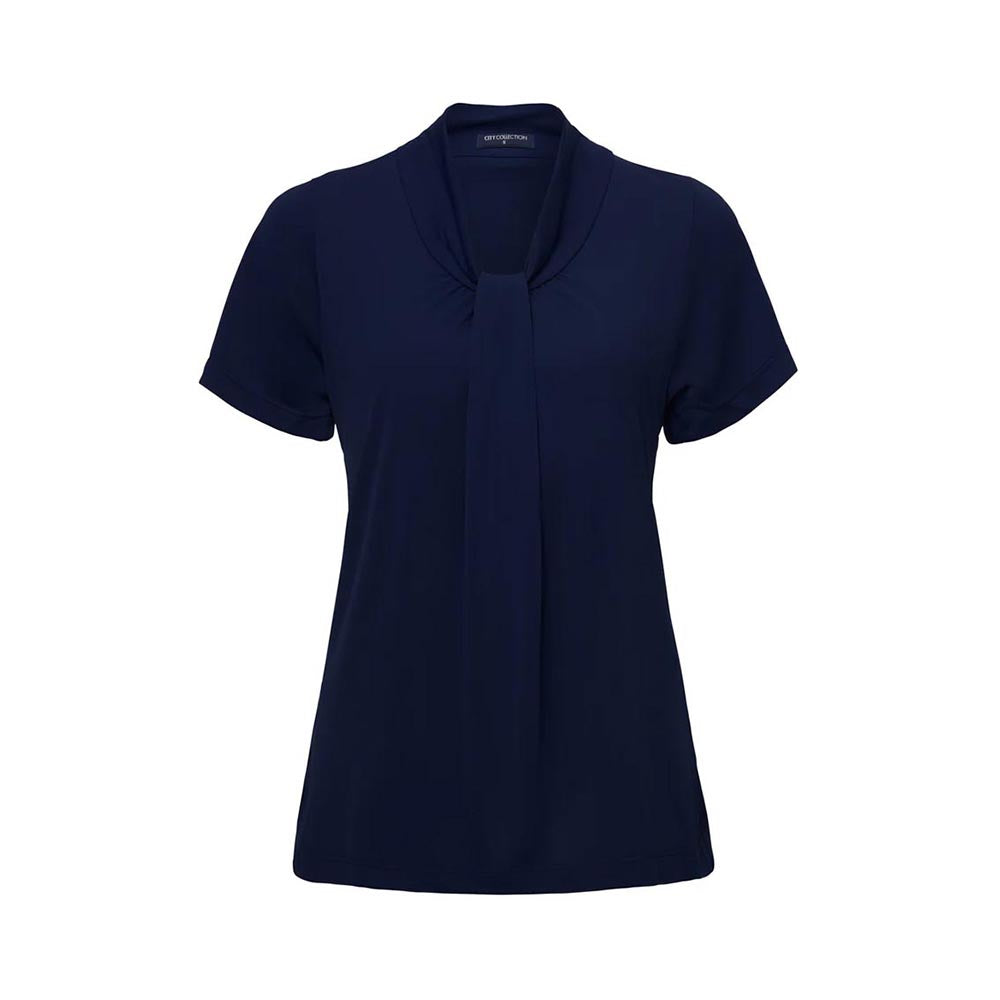 2222 Pippa Women's Knit Poly S/S Top Brisbane Airport_BAC2222