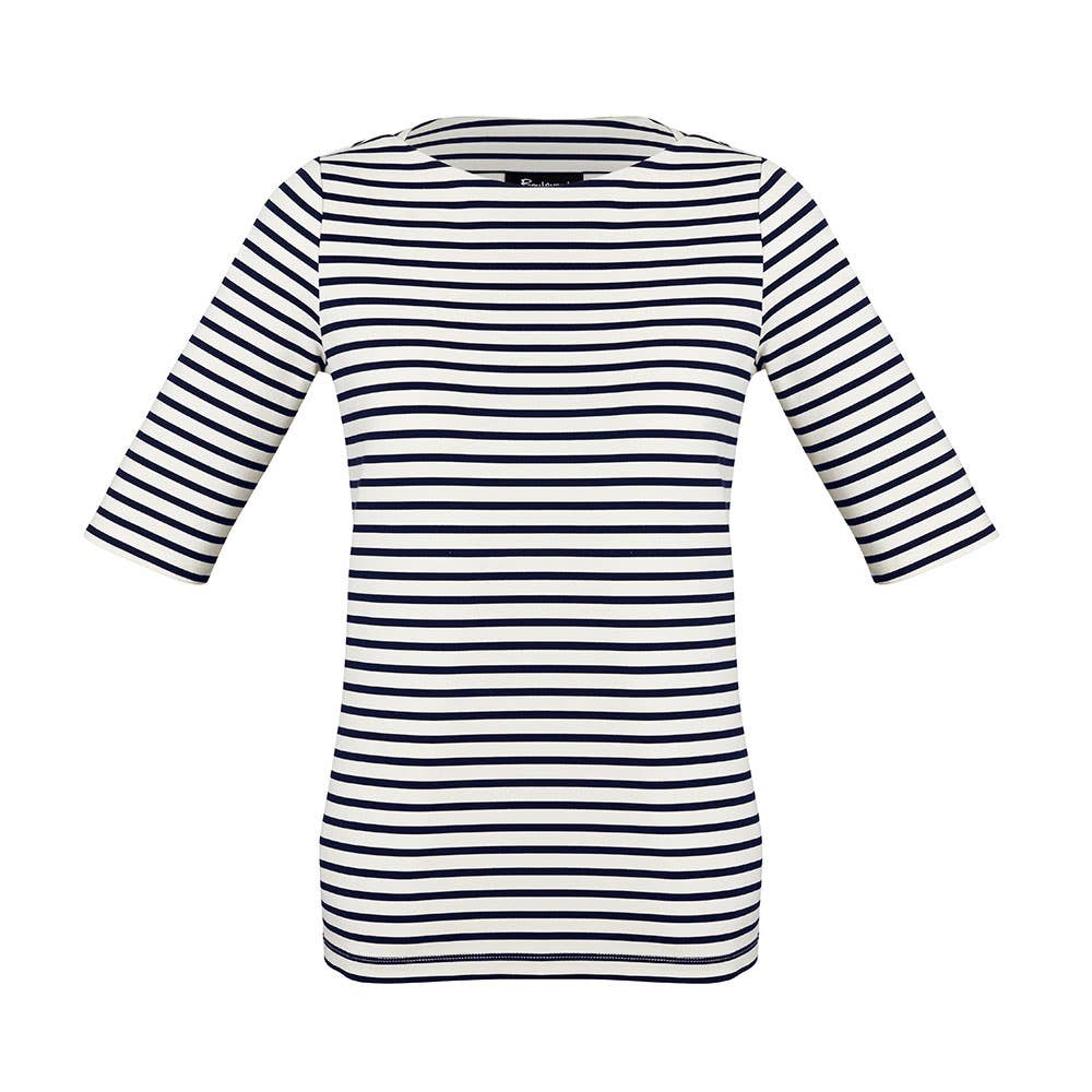 Womens Camille S/S T-Top-Dark Navy/Ivory-10 36013937 44113-DNAV/IV-10