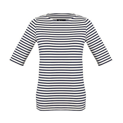 Womens Camille S/S T-Top-Dark Navy/Ivory-10 36013937 44113-DNAV/IV-10