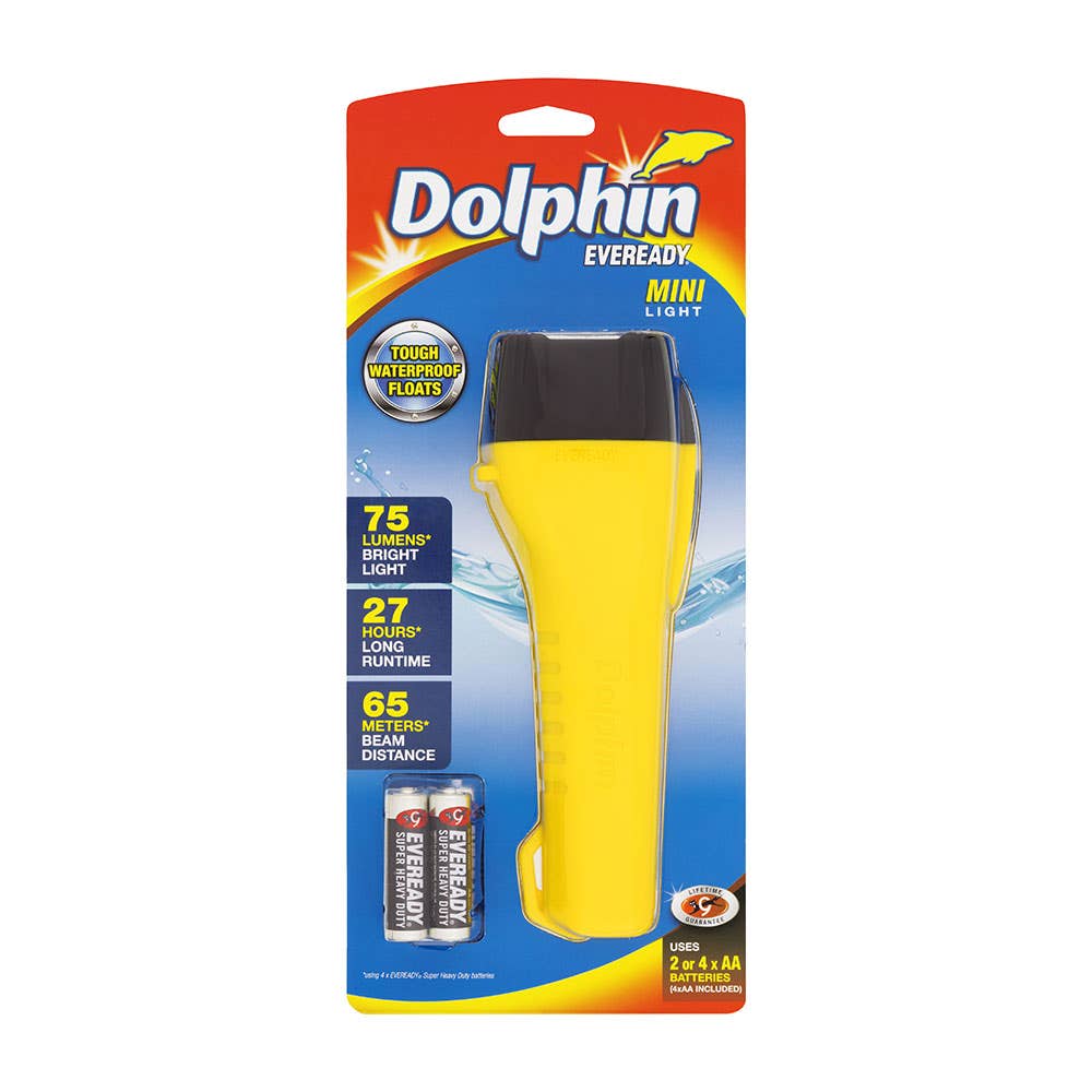 Handheld Dolphin Torch 75 Lumens 4 x AA Batteries 40008250 E301640700