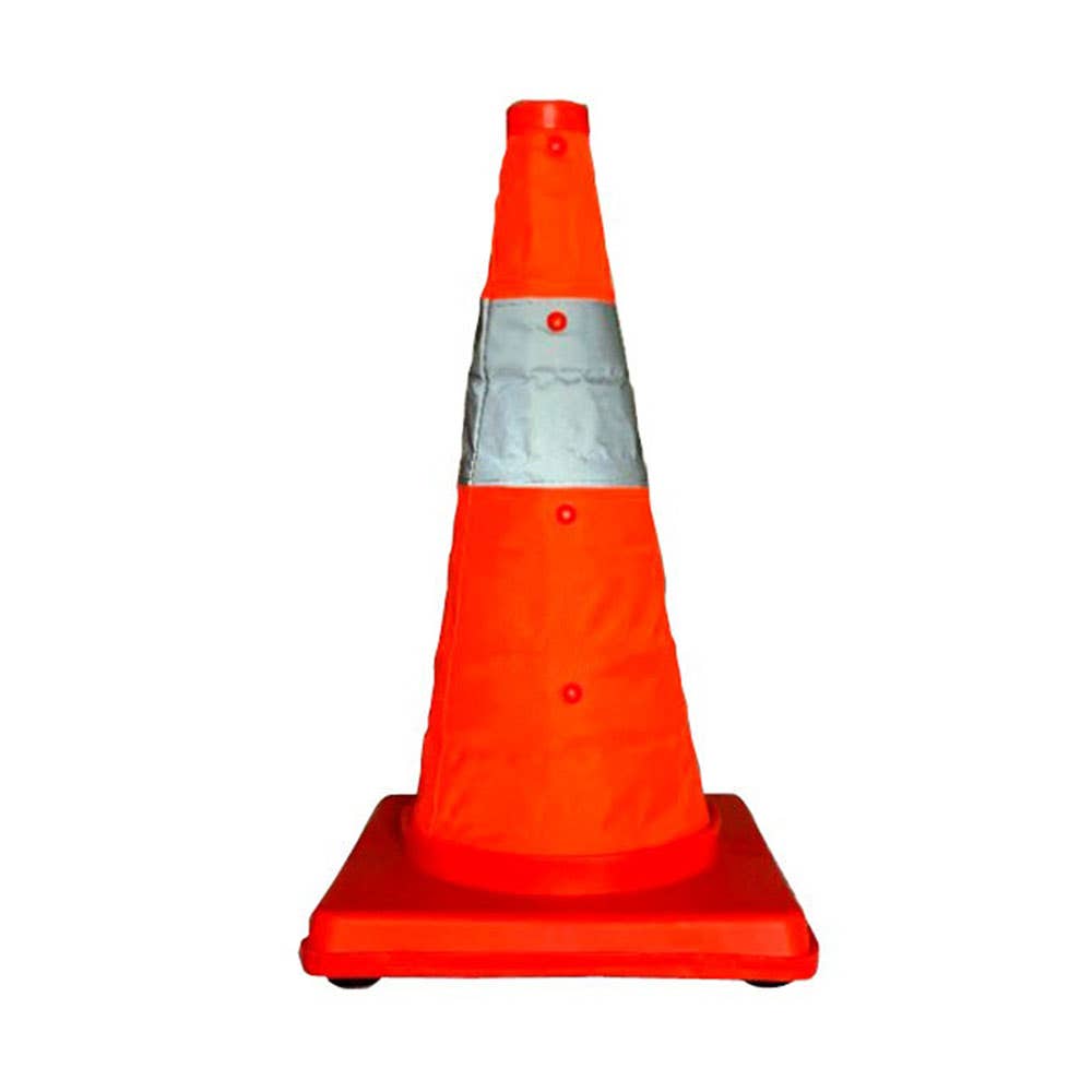 Hi-Vis Reflective Collapsible Traffic Cone Orange Small 450mm 552060 A0121