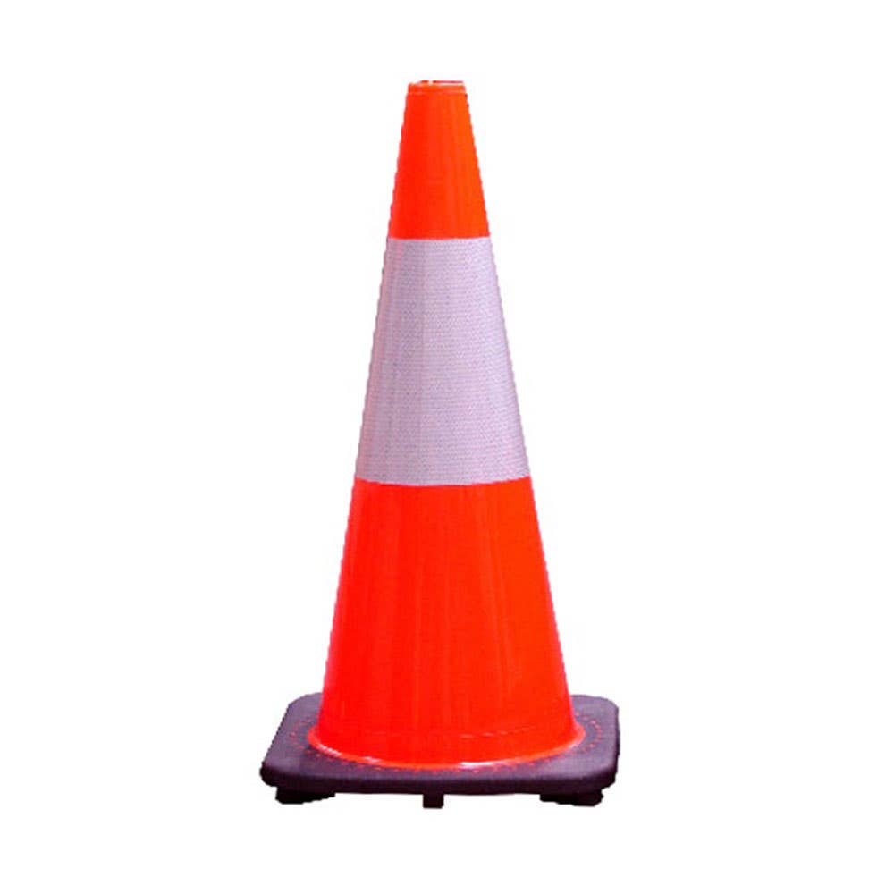 Hi-Vis Reflective Traffic Cone Orange & White 700mm 549895 A3777