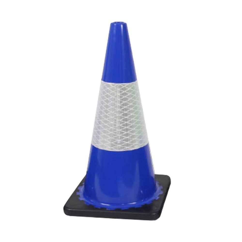 Hi-Vis Reflective Traffic Cone Blue & White 450mm 1.6kg 464215 A5185