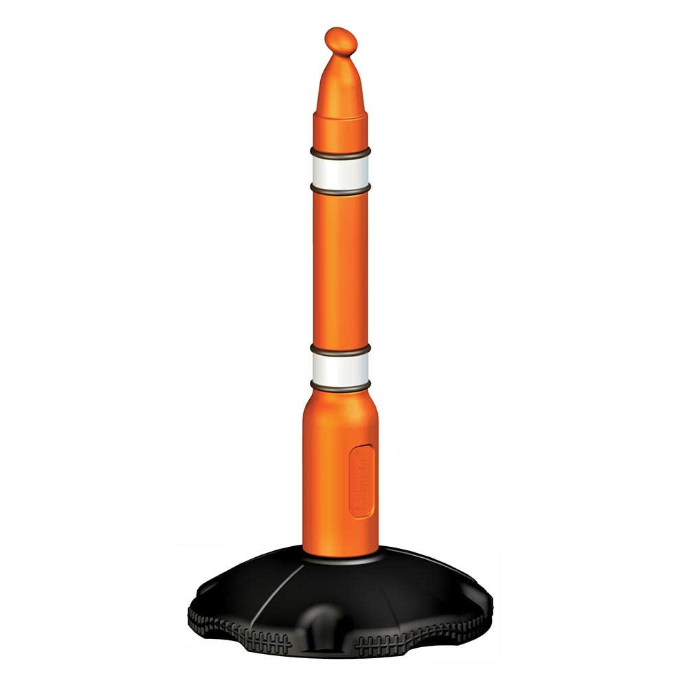 Hi-Vis Reflective Traffic Post & Base 1.0m 60014170 A6194