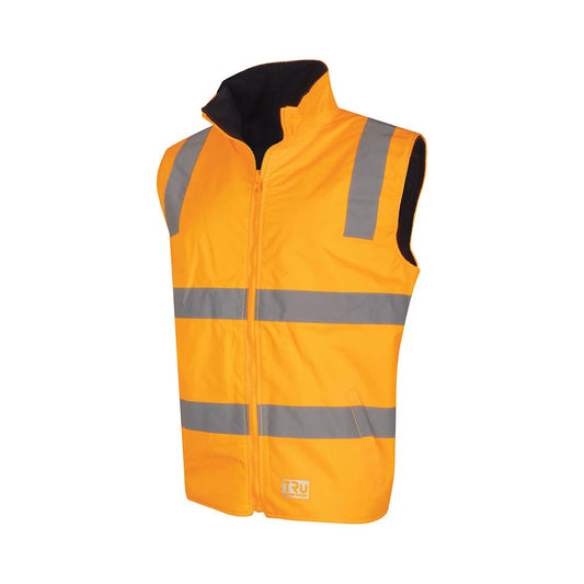Vest Reversible Polyester Oxford Tape VIC Rail Orange Tru Workwear United Rentals URTV1915T4