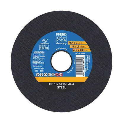 Wheel Cut Off Steel Ultra Thin EHT115-1.6 PSF 115 X 1.6 X 22.23mm 46G PFERD 40007303 61730021
