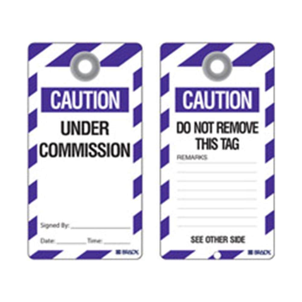Under Commission Lock Out Tag- Polypropylene Pack 25 286026 873360