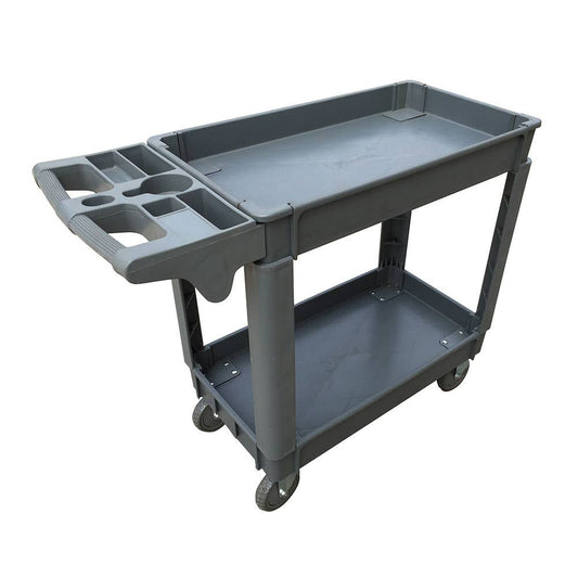 2 Shelf Utility Cart with Castor Wheels 300kg 84050220 UC300KG