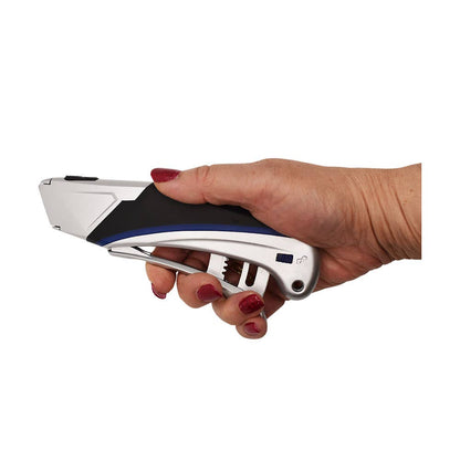 Metal Squeeze Action Auto-Retract Safety Knife 40035737 SQUEEZE-M