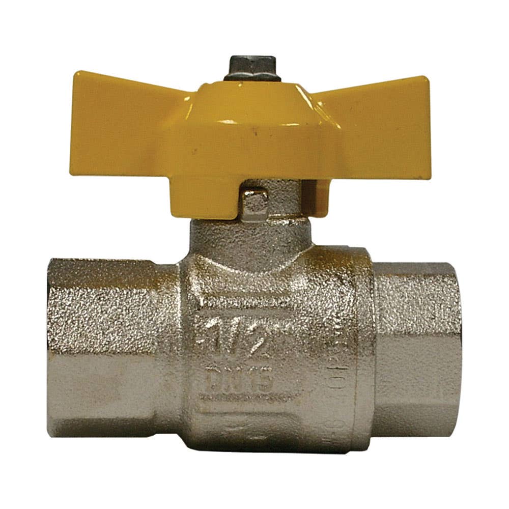 Ball Valve Brass AGA Approved T-Handle Female BSP (1/4) 6mm 476640 BBVAGAT006