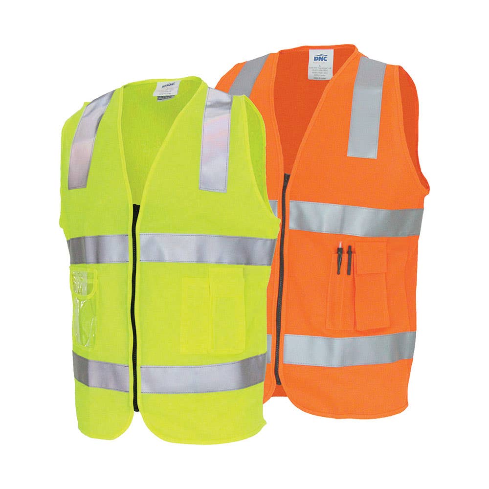 3507 Hi-Vis Day/Night Taped Safety Vest 120gsm AWX AWX3507