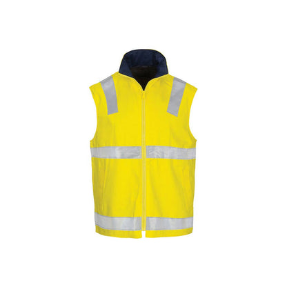 3765 H/W CTN Reversible Vest C/W GT Yellow Navy M_492370_376535764