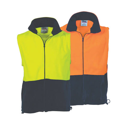 3828 Hi-Vis Zip-Up Polar Fleece Vest 3828