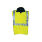 Vest Safety 2XL Yellow/Navy 300D Poly PU 3M Tape Hi Vis Reversible Zip 79904135 3865-Y/N-2XL