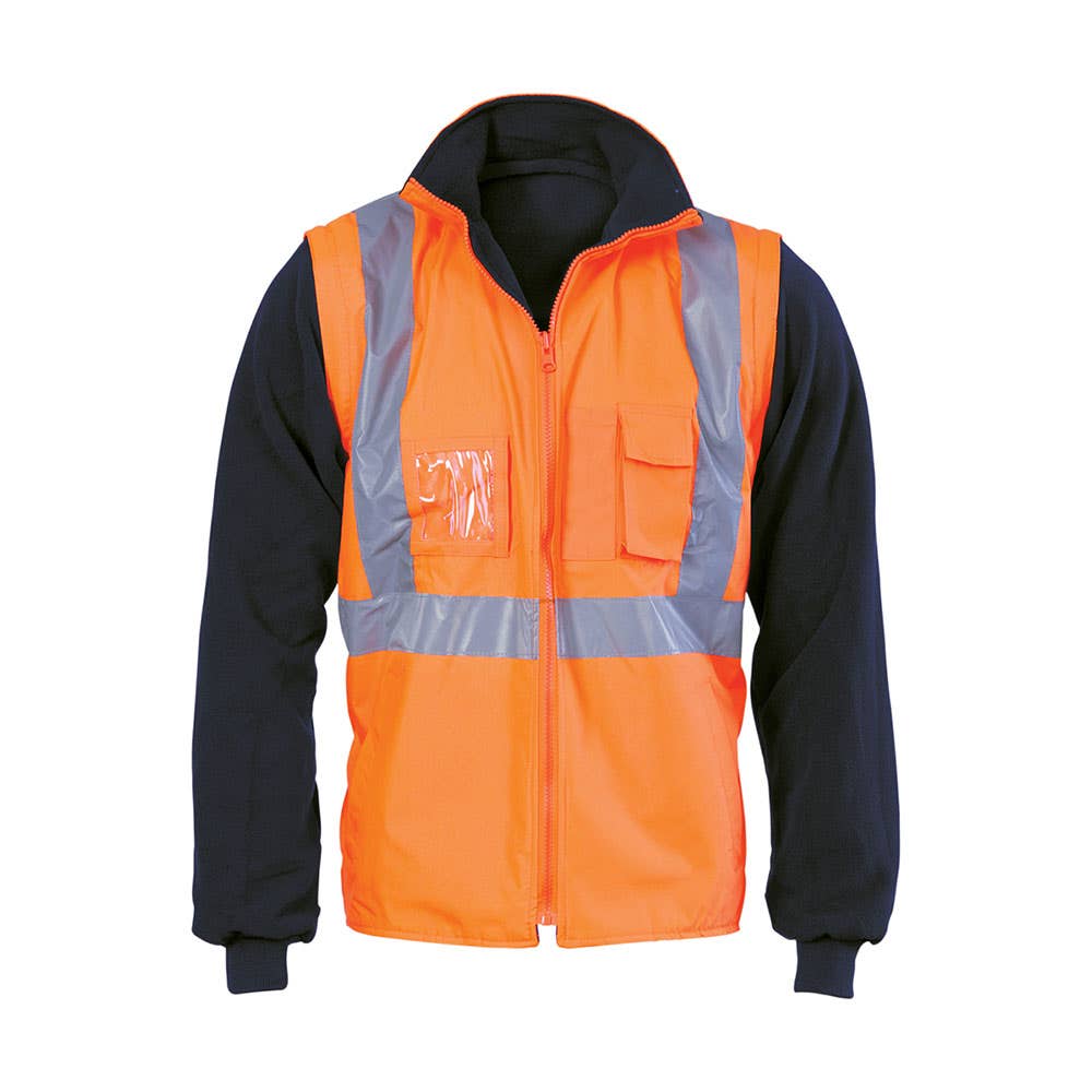 Jacket 200D Poly PVC CSR Tape X Back Hi Vis D/N 4-In-1 Orange/Navy 5XL 40004808 3994-O/N-5XL