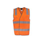 Vest Safety Poly Day/Night Reflective Tape 2 Hoop Orange 2XL 432996 6DNSV-O-2XL