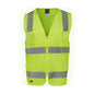 HI VIS (D+N) ZIP SAFETY VEST Lime Large 547345 6DNSZL-L