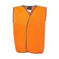 Kids Hi Vis Safety Vest Velcro Grey Binding Day Only Orange Size 8-10 209099 6HVSU-O-8-10