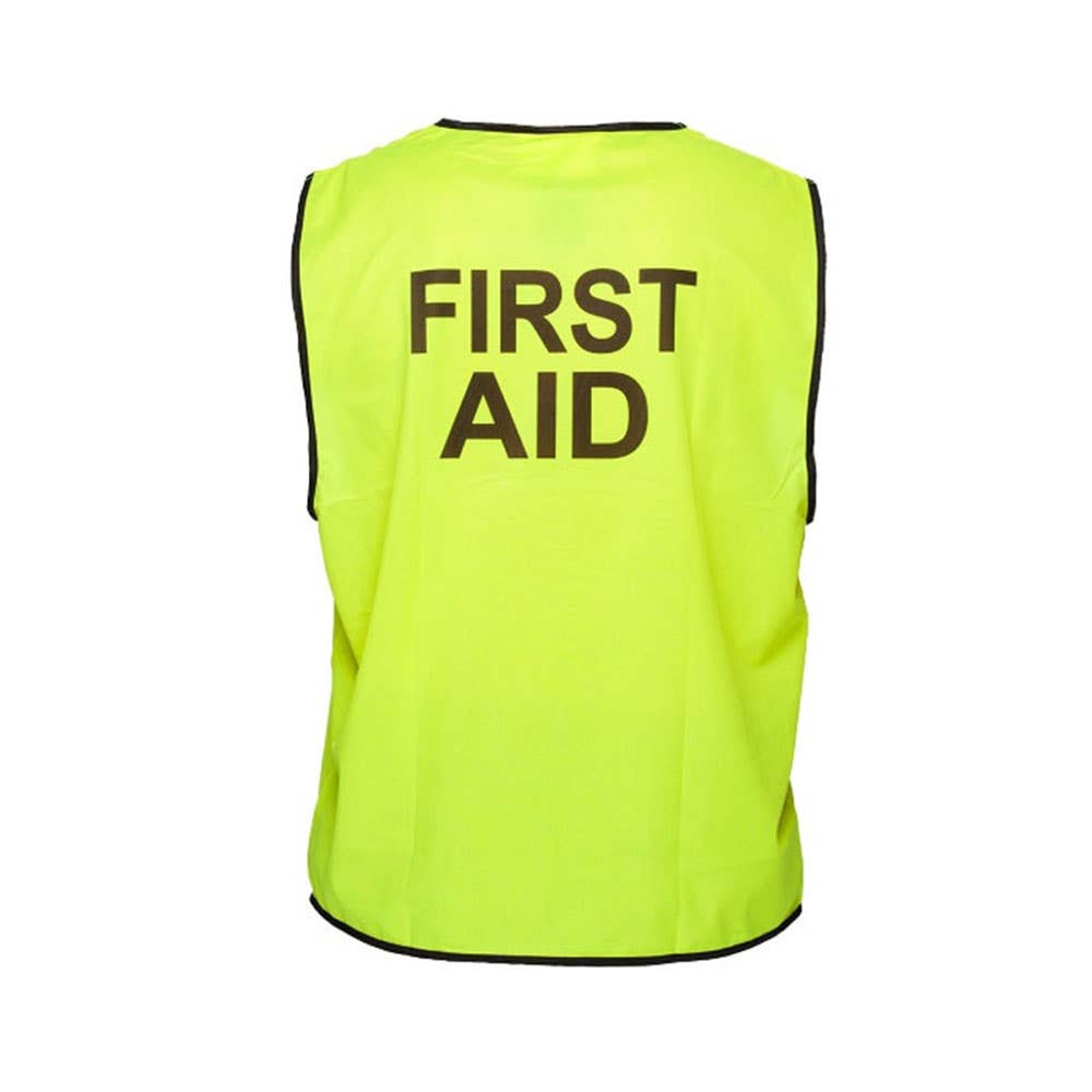 First Aid Hi-Vis Safety Vest Yellow XL 526858 A3957XL