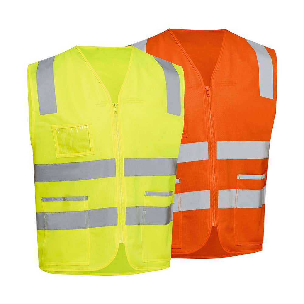 BV0341T Hi-Vis Taped Zip Safety Vest 120gsm BLWSBV0341T
