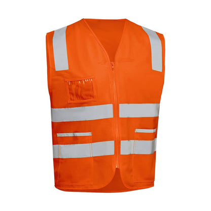BV0341T Hi-Vis Taped Zip Safety Vest 120gsm Orange 2XL 40050400 BV0341T BF612XL
