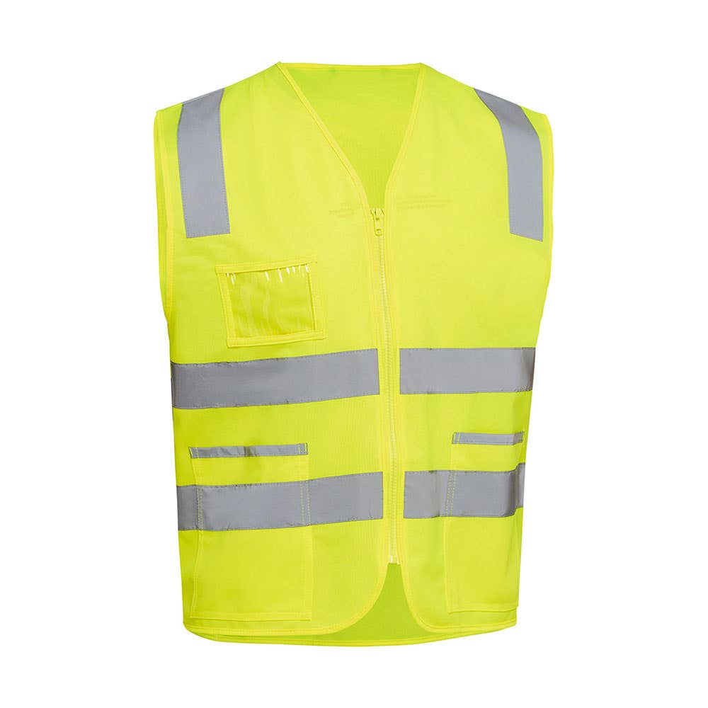 BV0341T Hi-Vis Taped Zip Safety Vest 120gsm Yellow 2XL 40050392 BV0341T BF512XL