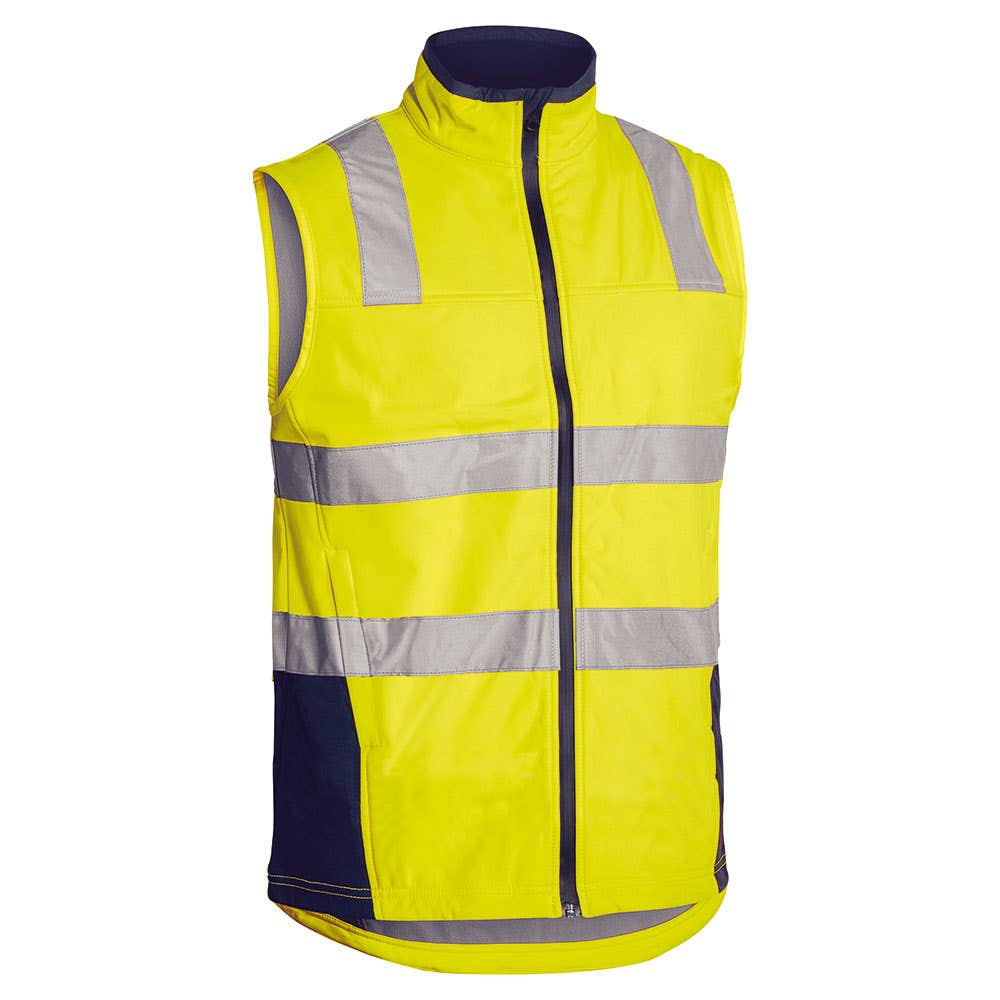 CBRE - Taped Hi Vis Soft Shell Vest BV0348T BLK Logo LHC Yell/Nvy 2XL_40035851_CBRE-BV0348T-Y/N-1P-BLK LOGO-2XL