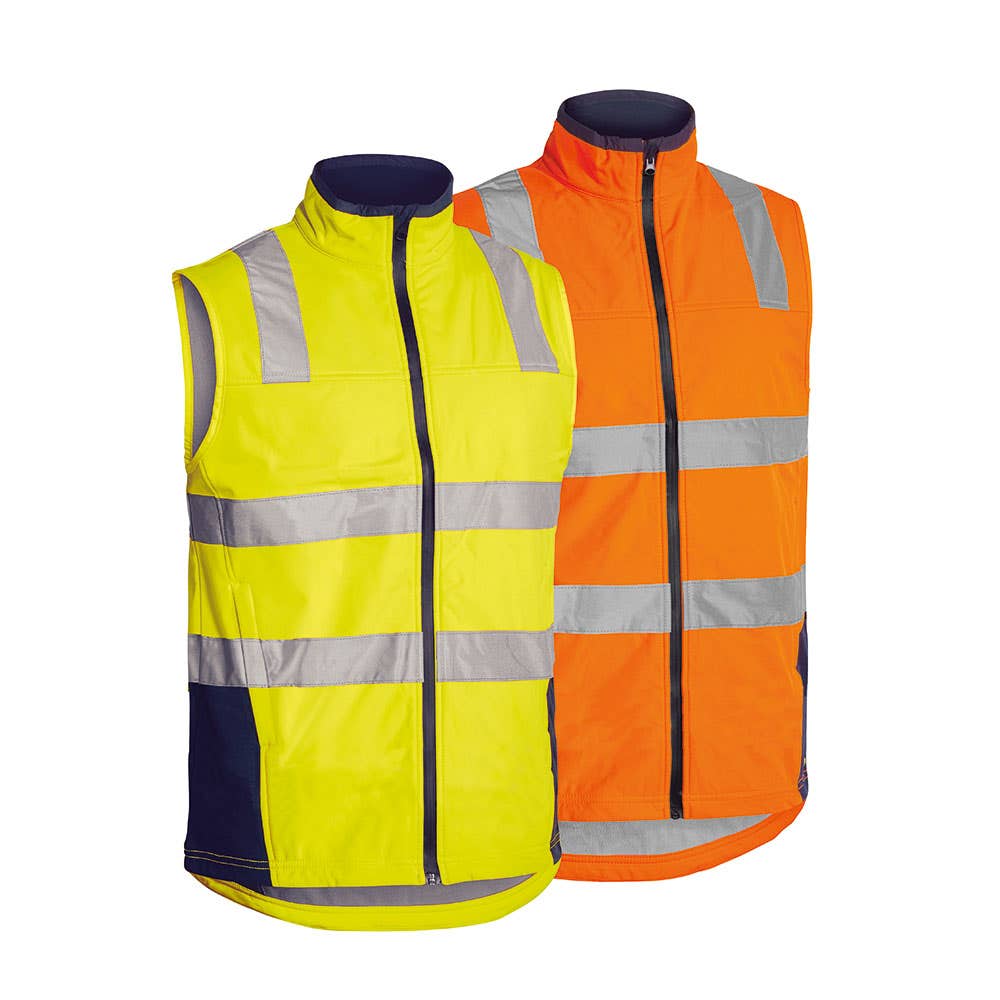 BV0348T Hi-Vis Taped Soft Shell Vest 310gsm AMEAUBV0348T