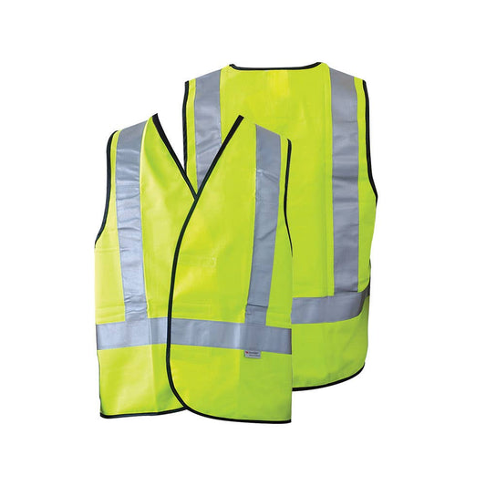 Vest Safety Hi Vis Fluoro Yellow H-Back Reflective 2XL_90018042_ER-SVY-2XL