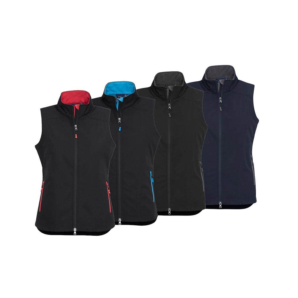 Geneva Women's Fleece Vest Zip Front Two Tone J404