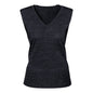 Vest Womens V-Neck Wool Blend Milano Charcoal 2XL Biz BAE Logo 50105243 BAE LV619L-CHA-2XL