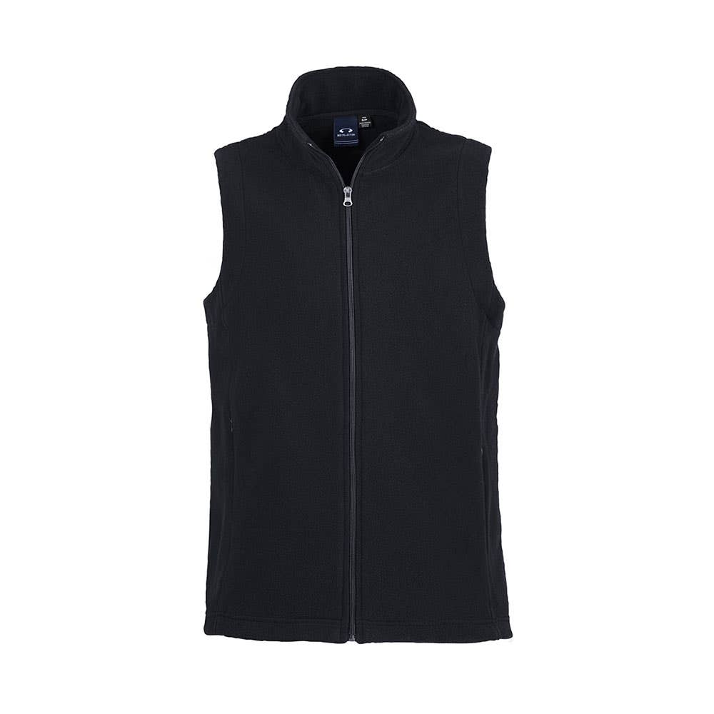 Vest Womens Polyester Fleece Plain Micro Black 12 Biz_279728_PF905-BLK-12