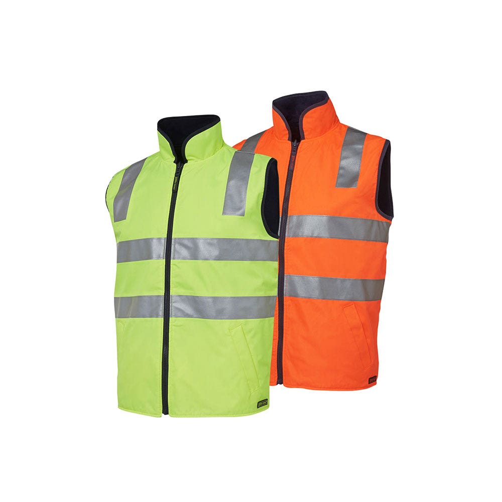 6D4RV Hi-Vis Day/Night Safety Vest Reversible Taped JB6D4RV