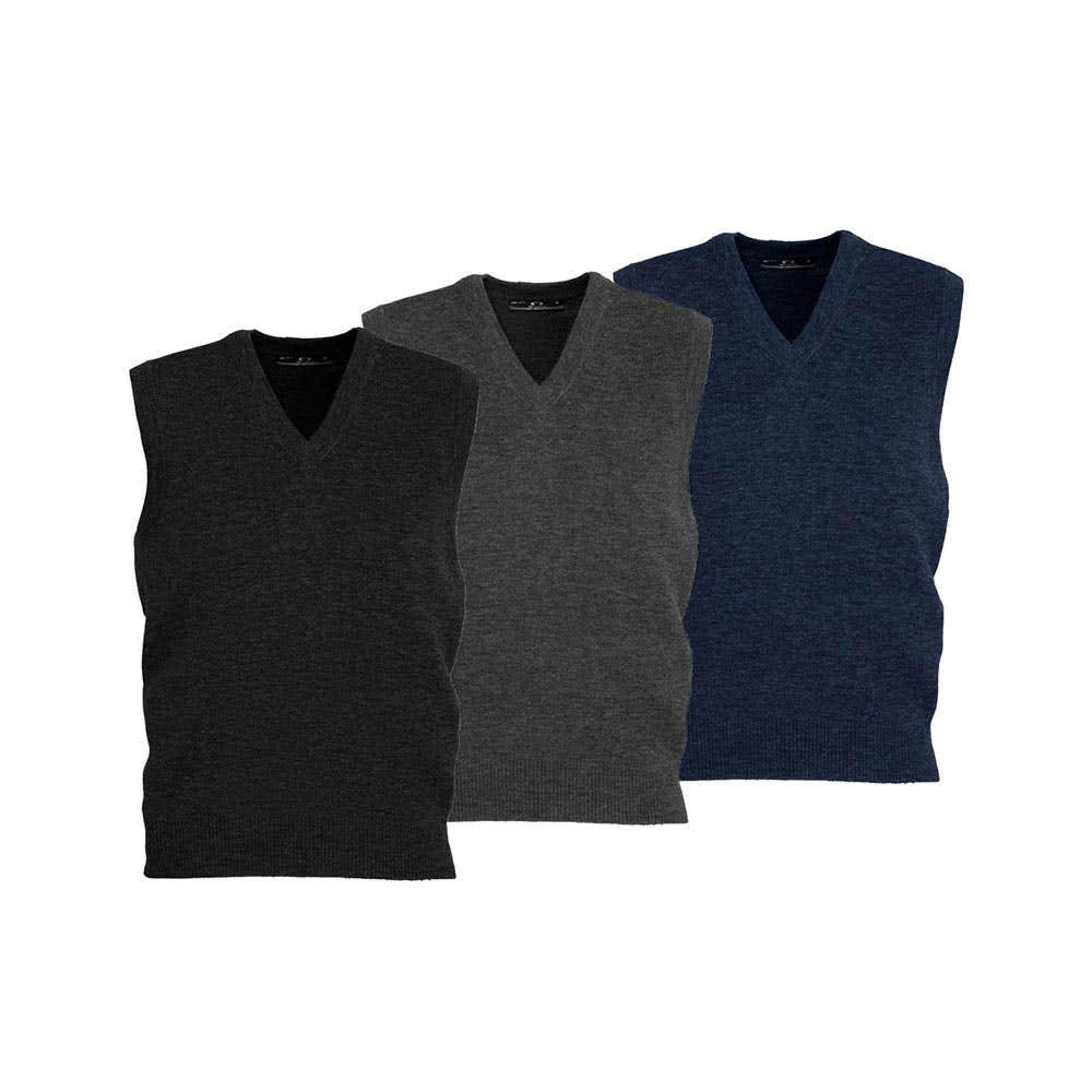 Corporate Vest Men's V-Neck Woolmix WV6007 BSL Logo Biz Collection BSLWV6007