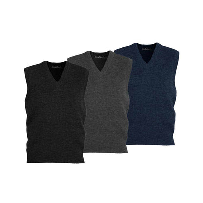 Corporate Vest Men's V-Neck Woolmix WV6007 BSL Logo Biz Collection BSLWV6007