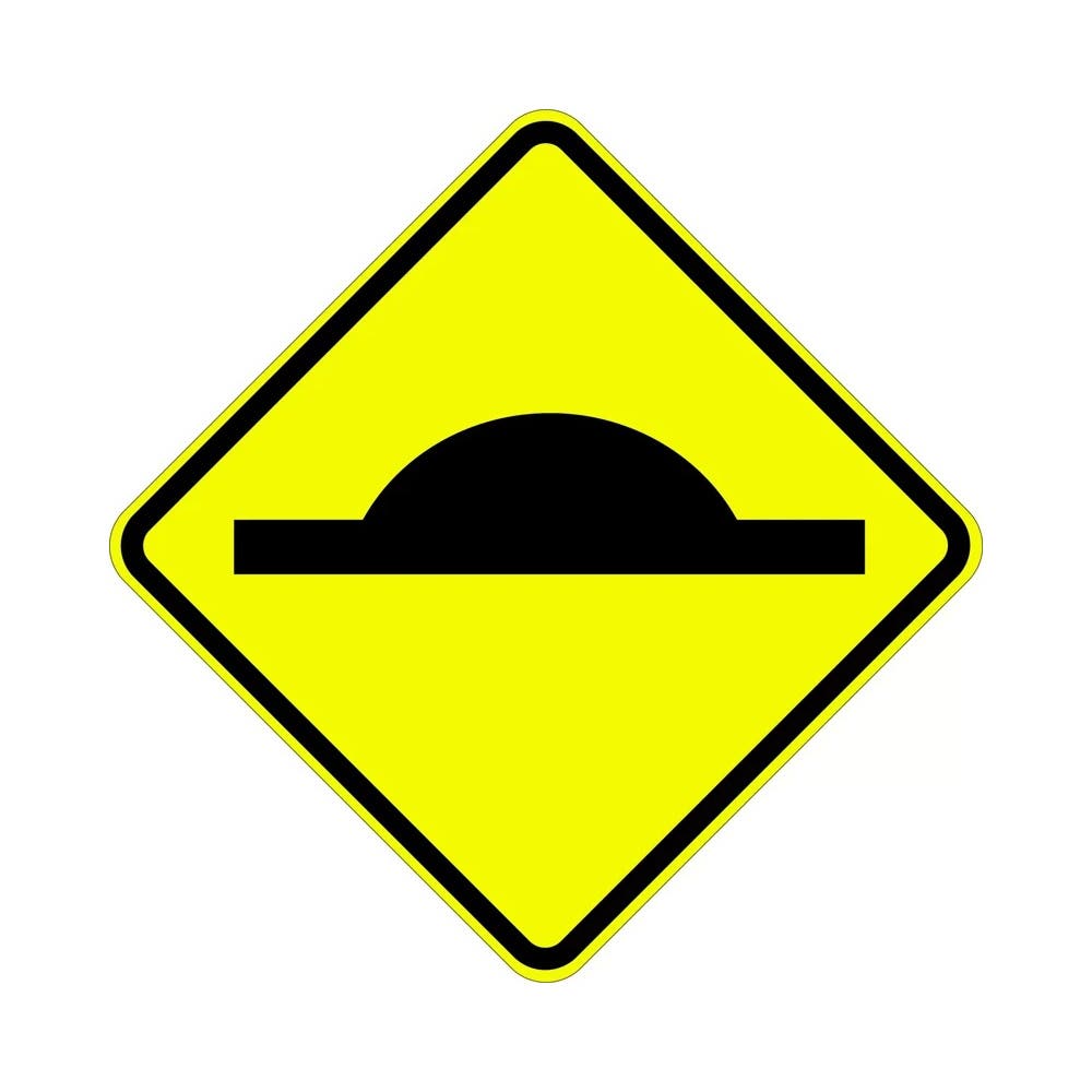 Sign SPEED HUMP 600 x 600mm Class 1 Reflective Aluminium_256907_W5-10A
