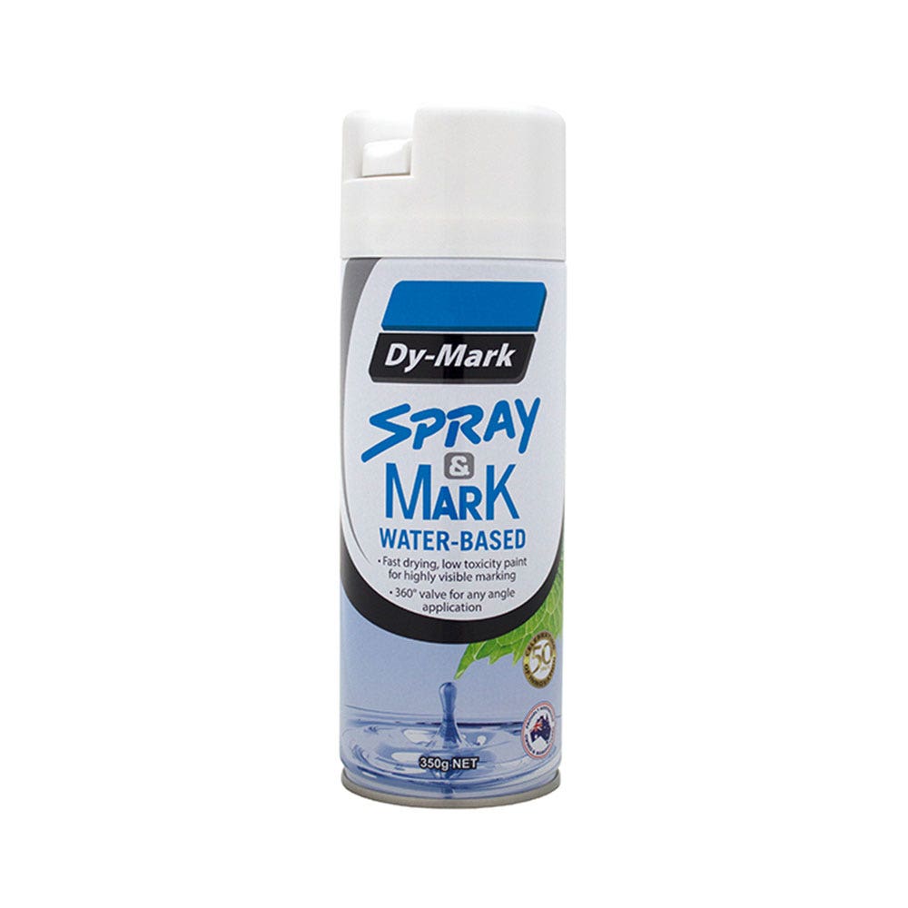 Marking Paint Spray &  Mark Water Based White Aerosol 350g Dy-Mark 36021661 40063511