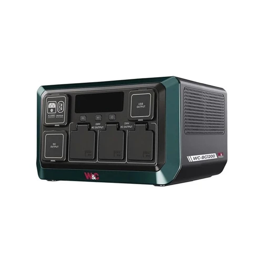Portable Power Station LiFePO4 1200W 1152Wh   Green/Grey WC-BG1200_40064876_WC-BG1200