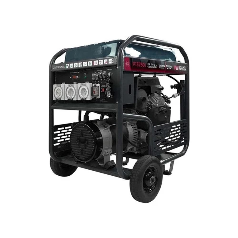 Generator 13.75kVA AVR Petrol E-Start & RCD   Green/Grey WC-P13750RCD_40064870_WC-P13750RCD