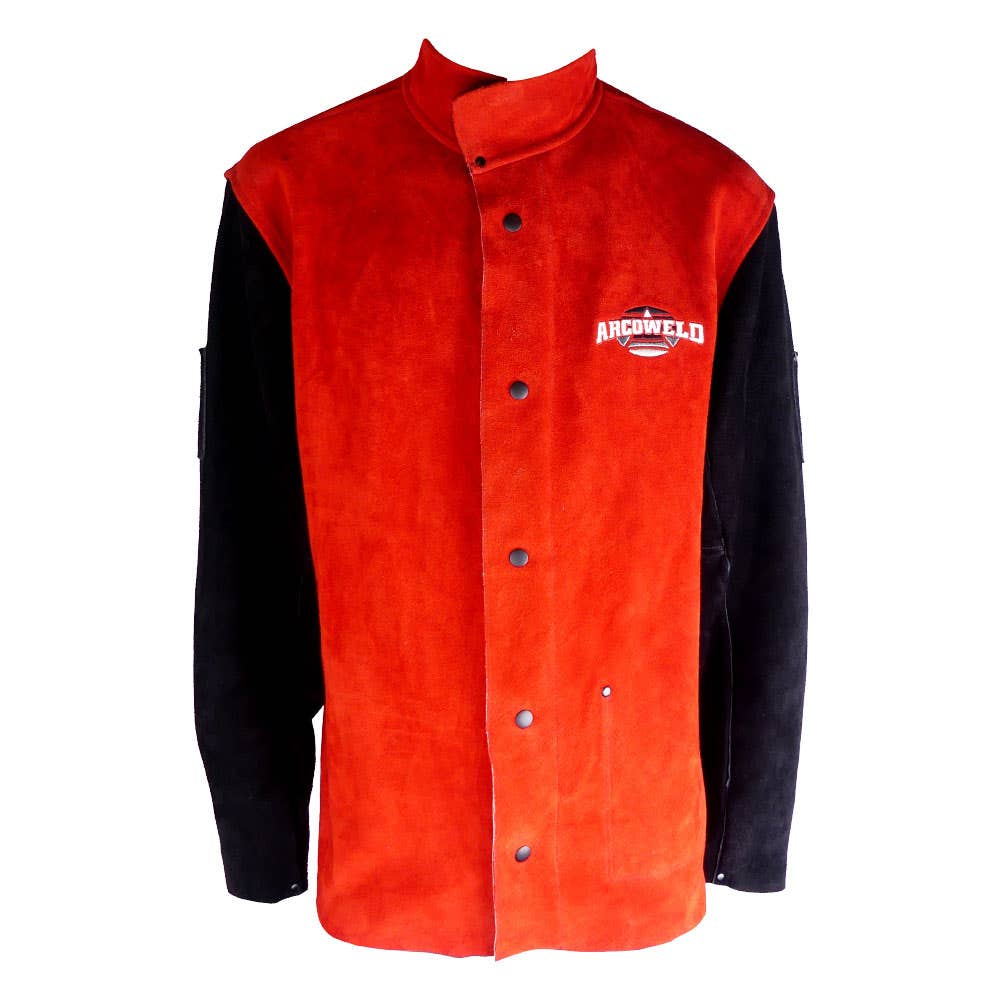 Jacket Welding Split Cowhide Leather 2XL Arcoweld 40014896 AWA-LEA-BV-2XL