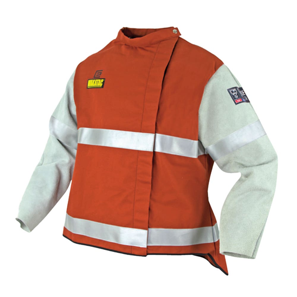 Wacka Jacket- XL C/W CHROME LEATHER SLEEVES 220303 WAKPJ30CSXL