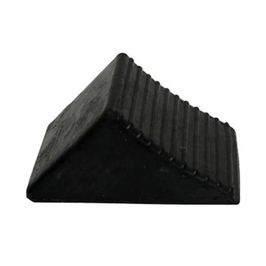Ribbed Rubber Wheel Chock 205 x 130 x 100mm Black 40038290 REWHEELCHOCKBLS