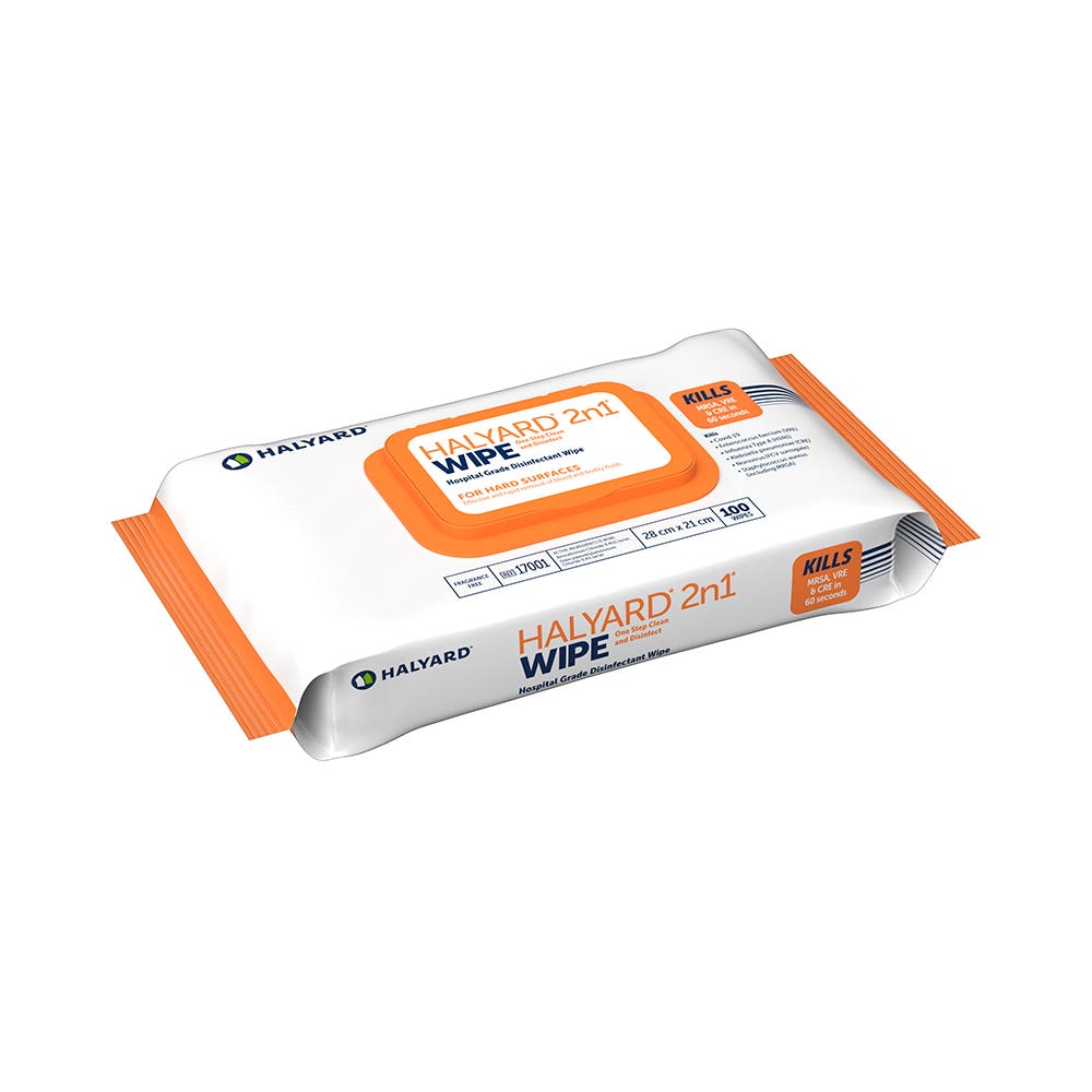 Wipe Halyard 2n1 Soft Pack 100 28x 21cm 40058112 17001