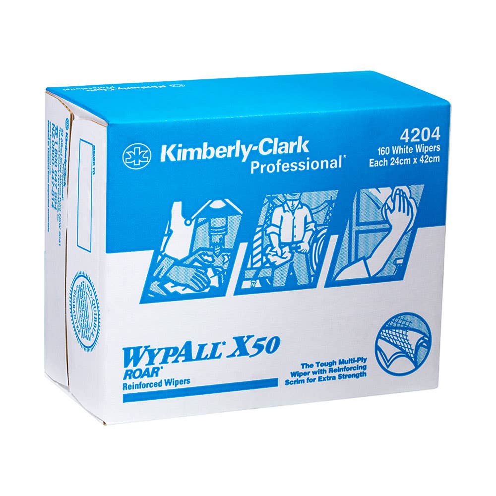 X50 Pop-Up Wipes Single Sheets 160 Wipes 4 Pk White 240 x 240mm 88894557 4204