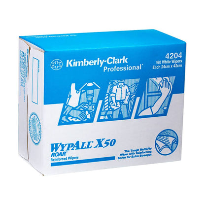 X50 Pop-Up Wipes Single Sheets 160 Wipes 4 Pk White 240 x 240mm 88894557 4204